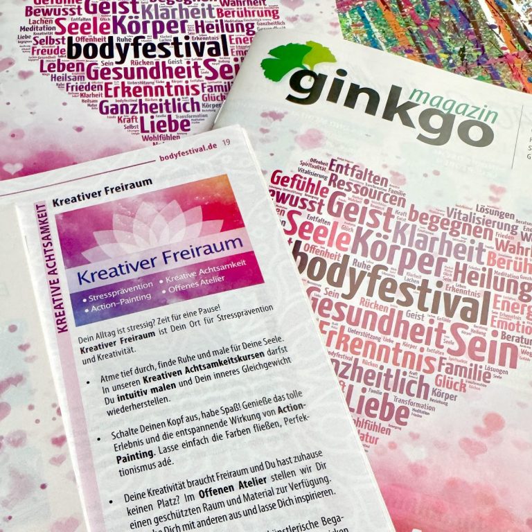 Kreativer Freiraum Anzeige in ginkgo Magazin
