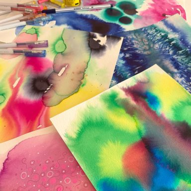 Bunte und flüssige Farbbilder