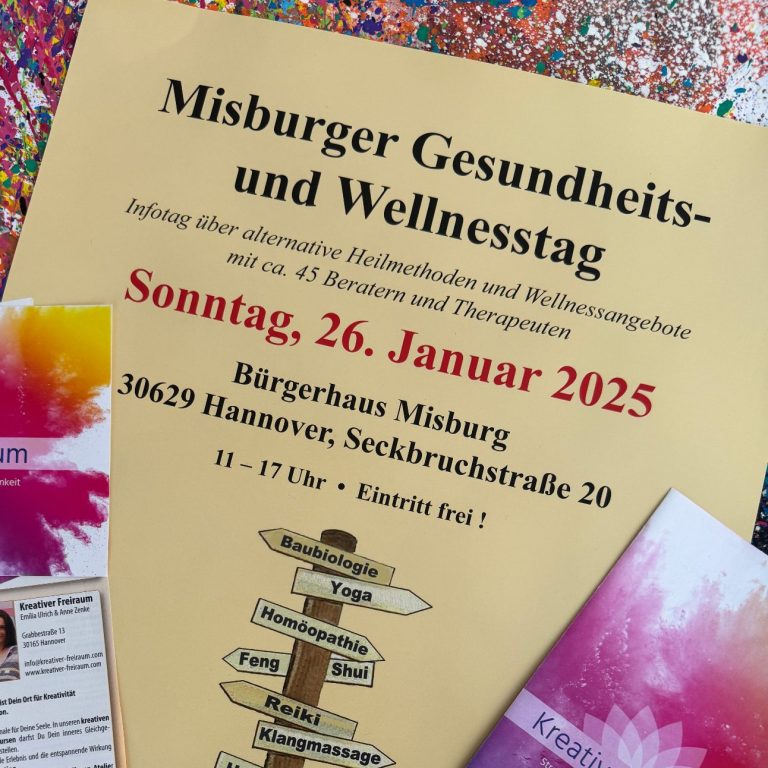 Plakat und Flyer für den Gesundheits- und Wellnesstag