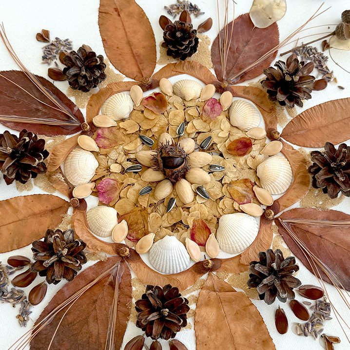 Natur Mandala auf Keilrahmen